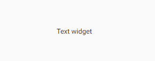 text widget