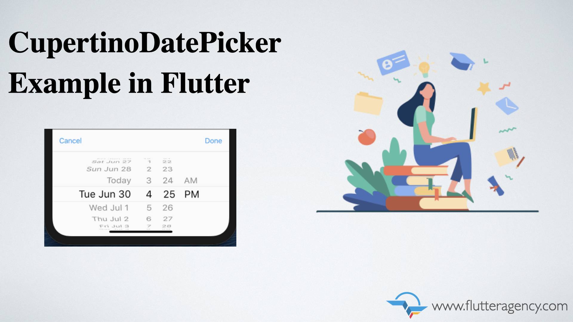 CupertinoDatePicker Example in Flutter Featured Image