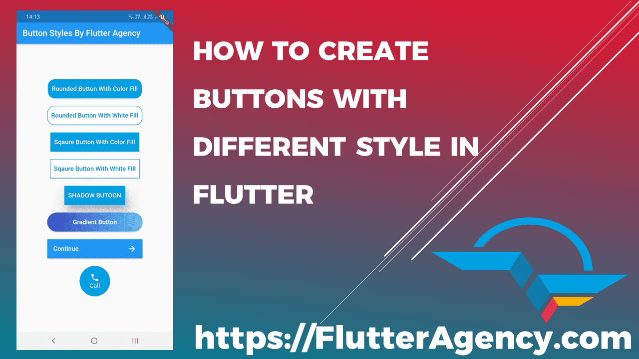 how to create buttons with different style in flutter