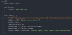 How to change package name in flutter