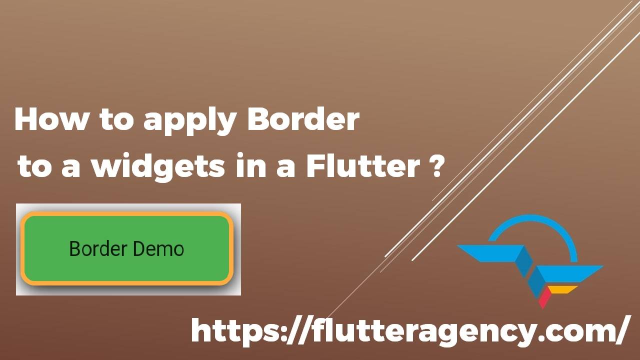 How to apply Border to Widget