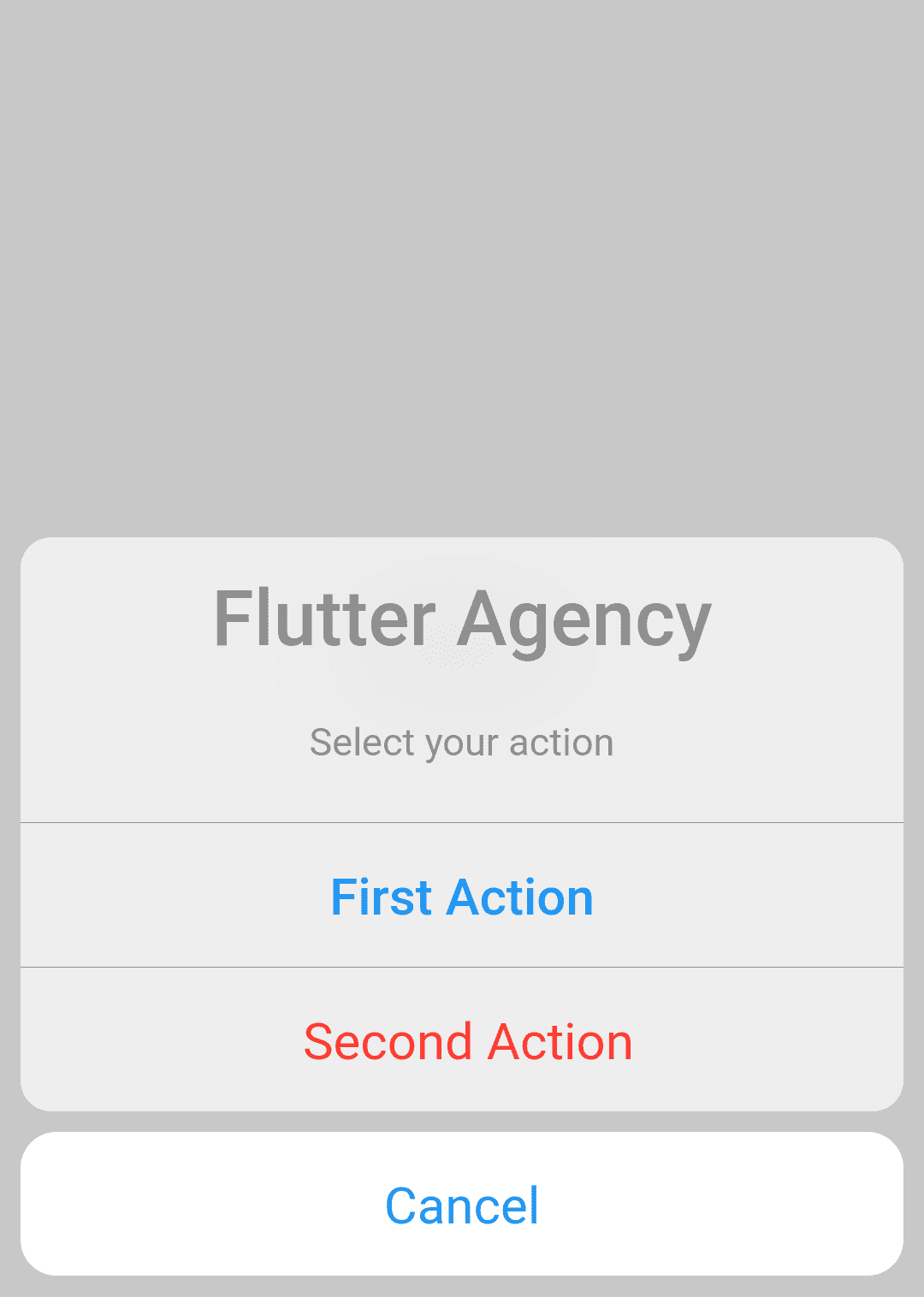 flutter cupertino action sheet