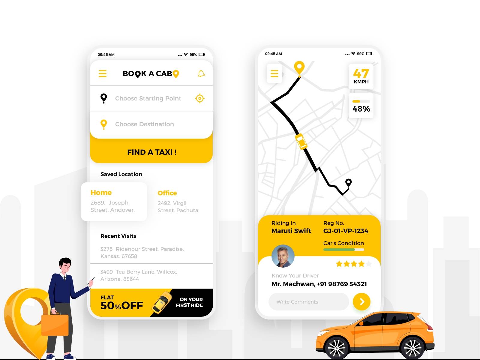 Cab Booking Application In Flutter