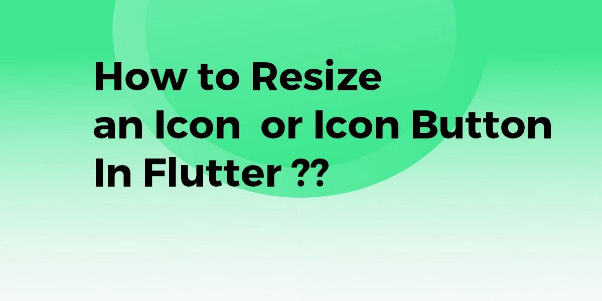 How to Resize an Icon Button In Flutter