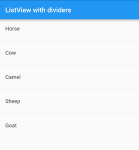 listview with divider