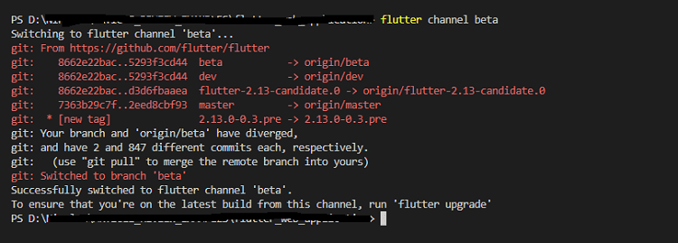 Flutter Channel Beta