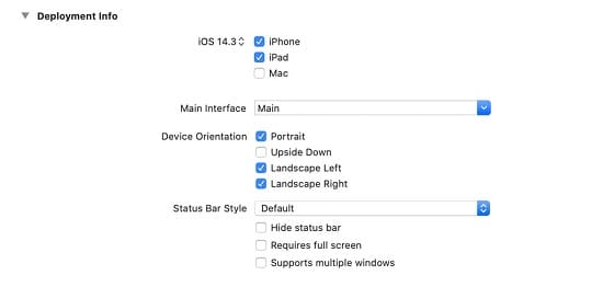 Minimum Deployment Target